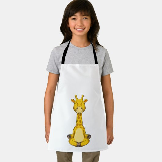 Giraffe bij Yoga Meditation Schort (Insitu)