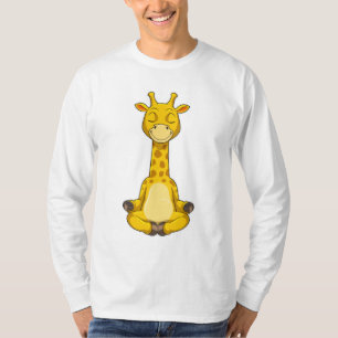 Giraffe bij Yoga Meditation T-shirt