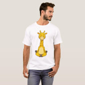 Giraffe bij Yoga Meditation T-shirt (Voorkant volledig)