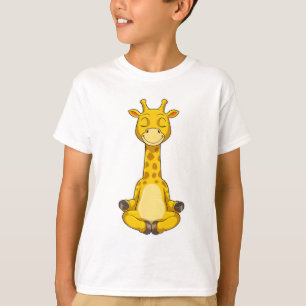 Giraffe bij Yoga Meditation T-shirt