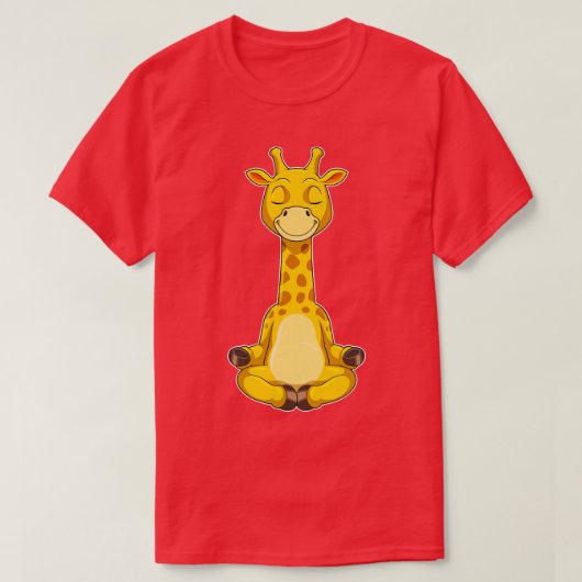 Giraffe bij Yoga Meditation T-shirt (Design voorkant)