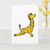 Giraffe bij Yoga Stretching Leg Kaart (Gele Bloem)