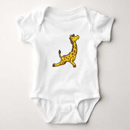 Giraffe bij Yoga Stretching Leg Romper (Voorkant)