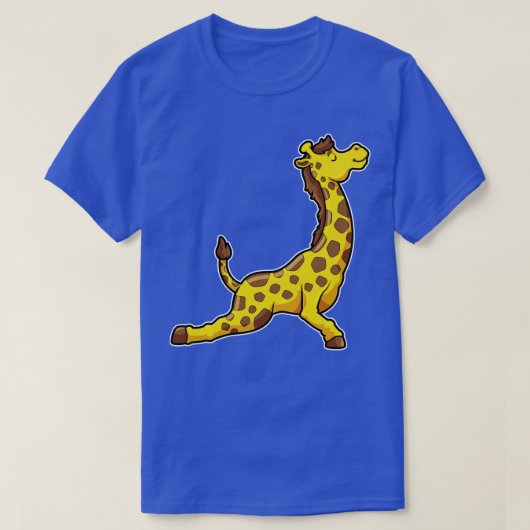 Giraffe bij Yoga Stretchoefeningen Poten Hals T-shirt (Design voorkant)