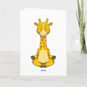 Giraffe bij yogameditatie kaart (Achterkant)