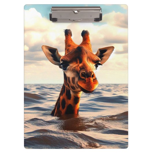 Giraffe bij Zee Klembord (Voorkant)