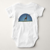 Giraffe bij zonsondergang romper (Achterkant)