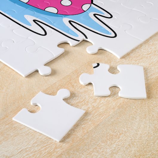 Giraffe bij zwemmen met Snorkel Legpuzzel (Zijkant)