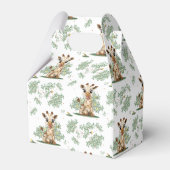 Giraffe Bird Safari Neutraal Baby shower Bedankdoosjes (Achterkant)