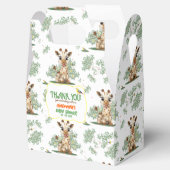 Giraffe Bird Safari Neutraal Baby shower Bedankdoosjes (Geopend)