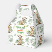 Giraffe Bird Safari Neutraal Baby shower Bedankdoosjes (Voorkant Zijde)
