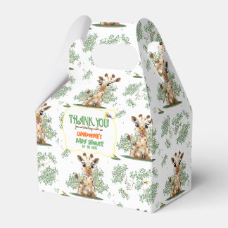 Giraffe Bird Safari Neutraal Baby shower Bedankdoosjes