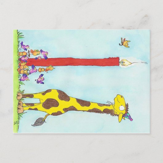 GIRAFFE BIRTHDAY briefkaart van Nicole Janes (Voorkant)