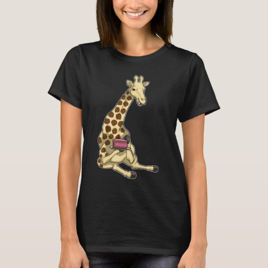 Giraffe Birthday Cake T-shirt (Voorkant)