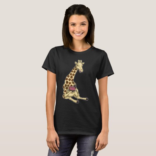 Giraffe Birthday Cake T-shirt (Voorkant volledig)
