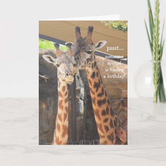 Giraffe Birthday Card voor iemand speciaal Kaart (Voorkant)