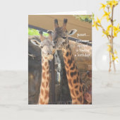 Giraffe Birthday Card voor iemand speciaal Kaart (Gele Bloem)