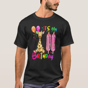 Giraffe Birthday Het is mijn 11e verjaardag meisje T-shirt