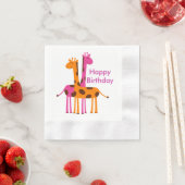 Giraffe Birthday Napkins Servetten (Insitu)