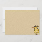 Giraffe Birthday Party Invitation Kaart (Achterkant)