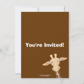 Giraffe Birthday Party Invitation Kaart (Achterkant)