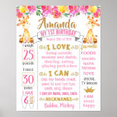 Giraffe Birthday Party sign poster board (Voorkant)