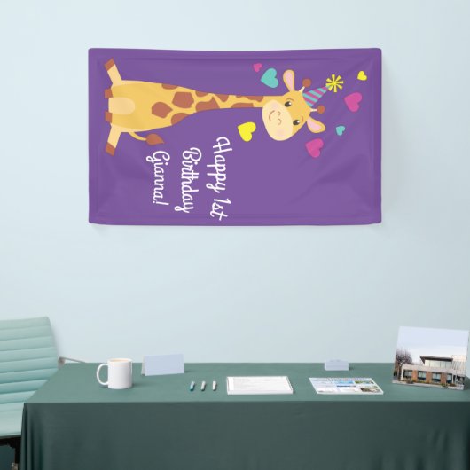 Giraffe Birthday Party Spandoek (Beurs)