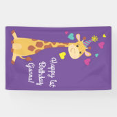 Giraffe Birthday Party Spandoek (Horizontaal)