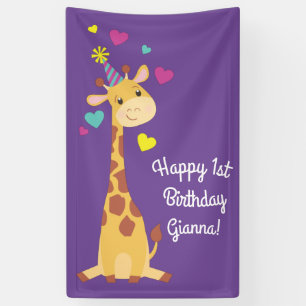 Giraffe Birthday Party Spandoek