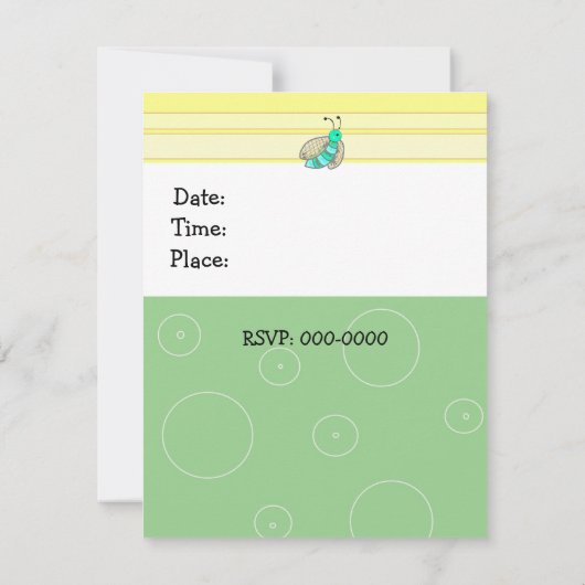 Giraffe Birthday Uitnodiging (Achterkant)