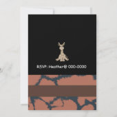 Giraffe Birthday Uitnodiging (Achterkant)