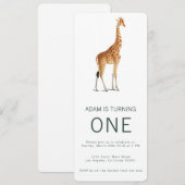 Giraffe Birthday Uitnodiging (Voorkant / Achterkant)