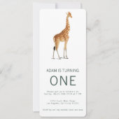 Giraffe Birthday Uitnodiging (Voorkant)