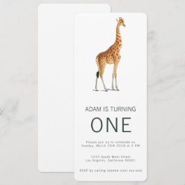 Giraffe Birthday Uitnodiging