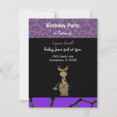 Giraffe Birthday Uitnodiging (Voorkant)