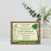 Giraffe Birthday Uitnodiging (Staand voorkant)