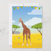 Giraffe Birthday Uitnodiging (Achterkant)