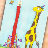 GIRAFFE BIRTHDAY wenskaart van Nicole Janes Kaart