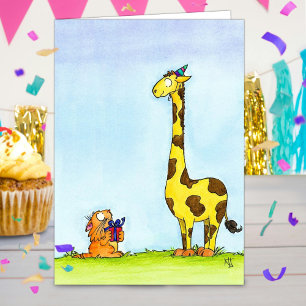 GIRAFFE BIRTHDAY wenskaart van Nicole Janes Kaart
