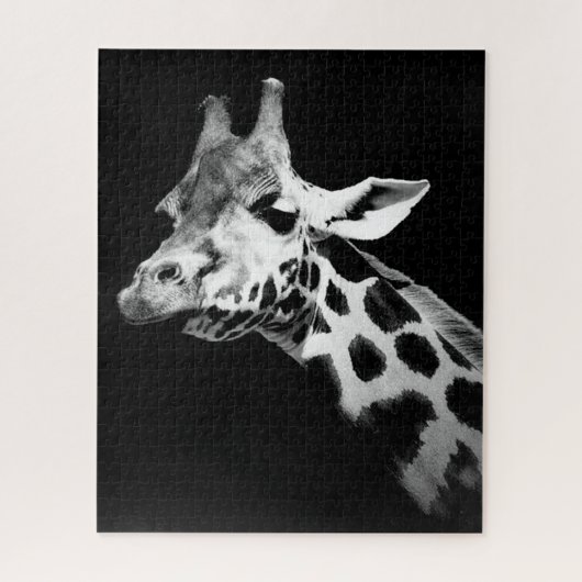 giraffe black and white legpuzzel (Verticaal)