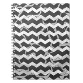 Giraffe Black en Gray Chevron Pattern Notitieboek (Voorkant)