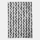 Giraffe Black en Gray Chevron Pattern Theedoek (Verticaal)