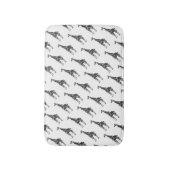 Giraffe Black en Grey Silhoutte Badmat (Voorkant Verticaal)