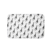 Giraffe Black en Grey Silhoutte Badmat (Voorkant)