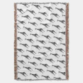 Giraffe Black en Grey Silhoutte Deken (Voorkant Verticaal)