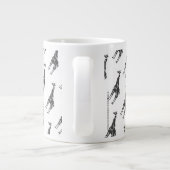 Giraffe Black en Grey Silhoutte Grote Koffiekop (Achterkant)