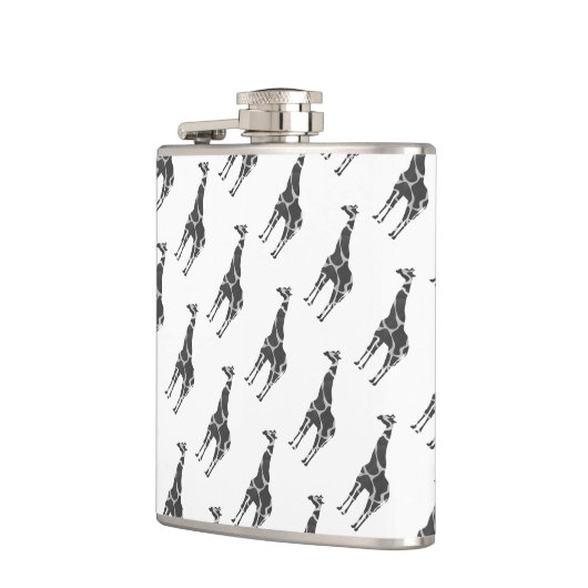 Giraffe Black en Grey Silhoutte Heupfles (Links)