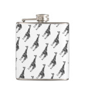 Giraffe Black en Grey Silhoutte Heupfles (Voorkant)