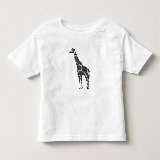 Giraffe Black en Grey Silhoutte Kinder Shirts (Voorkant)