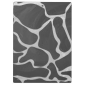 Giraffe Black en Grey Silhoutte Klembord (Achterkant)
